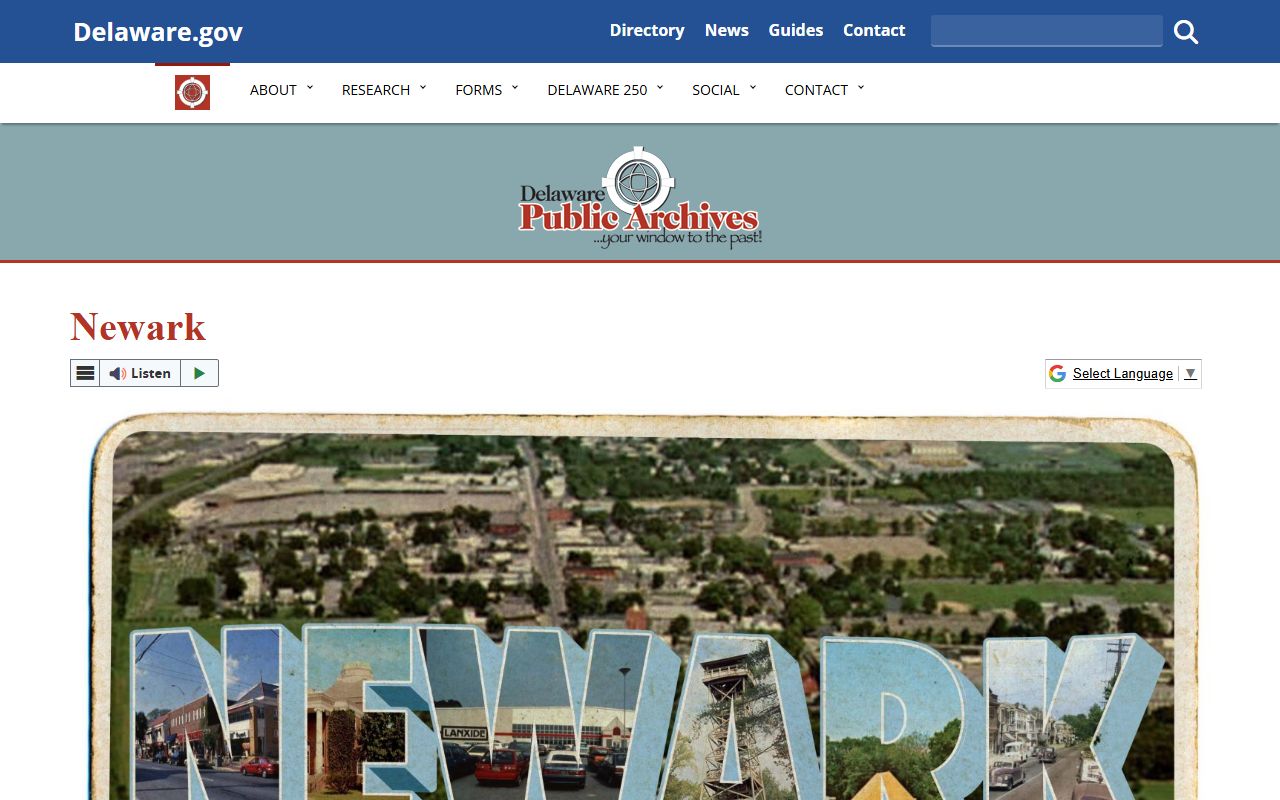 Newark Residents Directory Delaware Public Archives records