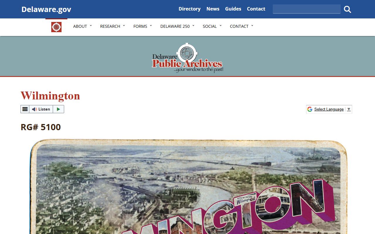 Wilmington Residents Directory Delaware Public Archives historical records page