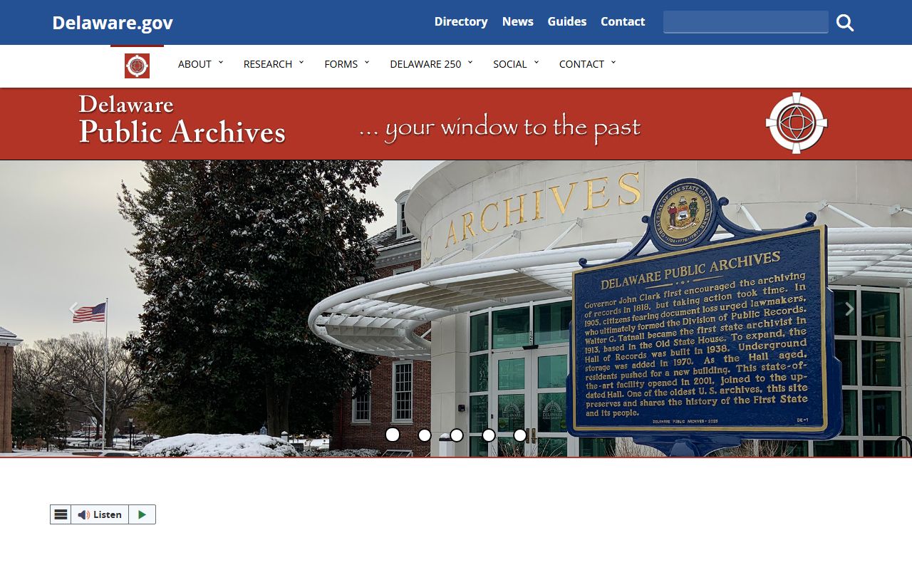 Delaware Residents Directory Public Archives